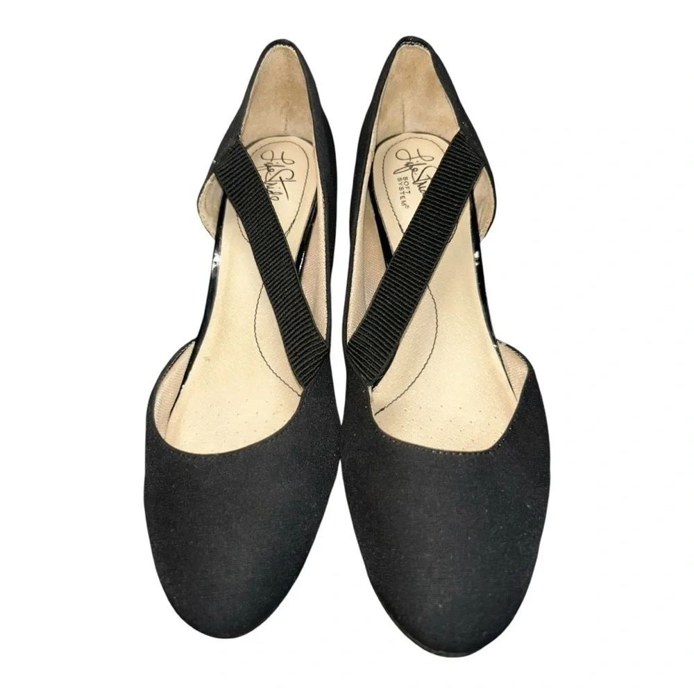 LifeStride Decisions Wedge Black Women's Shoes size 11